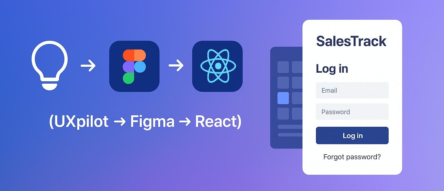 From Idea to Prototype: Building SalesTrack Screens with UXpilot and Refining in Figma