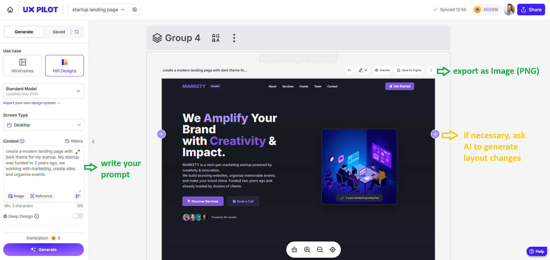 UXPilot Layout Example