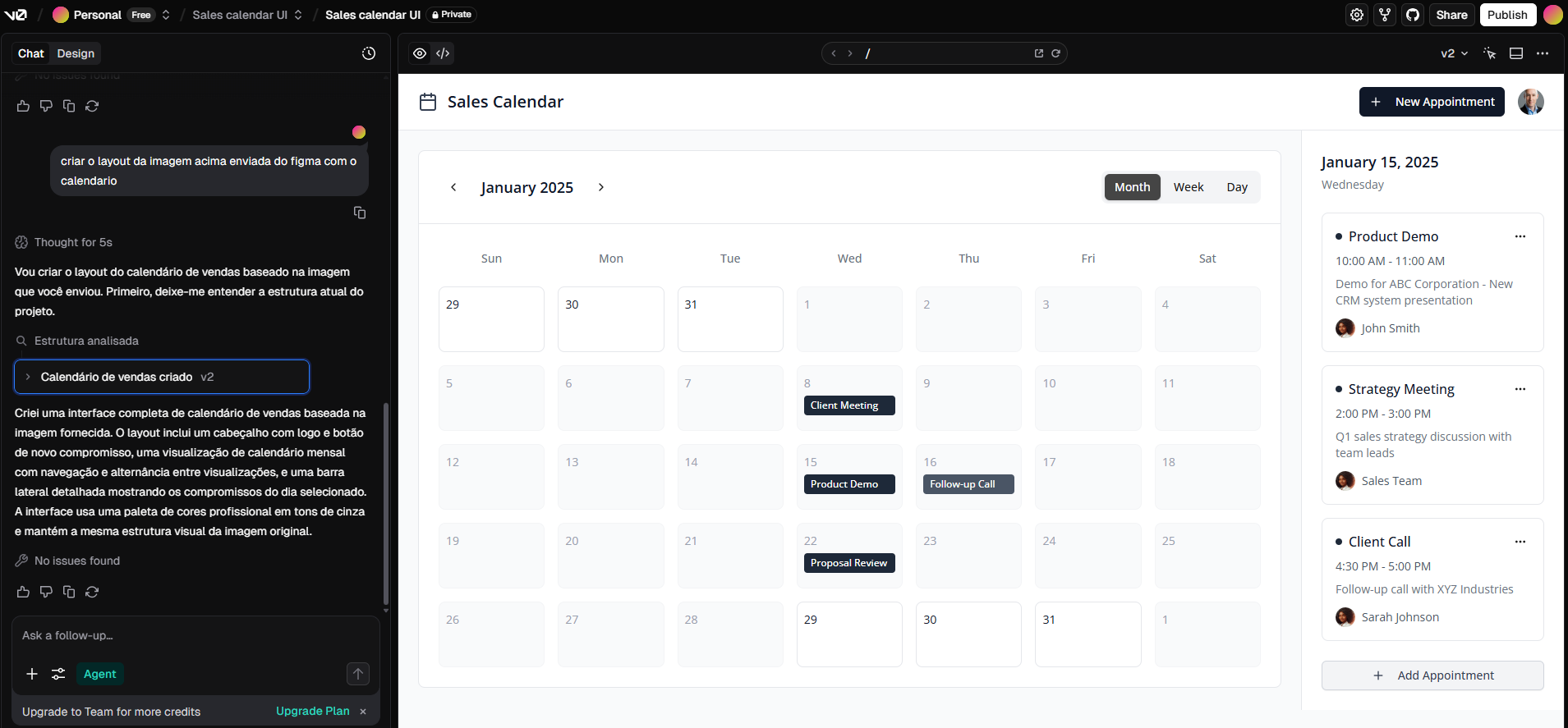 Figma refinements for SalesTrack components